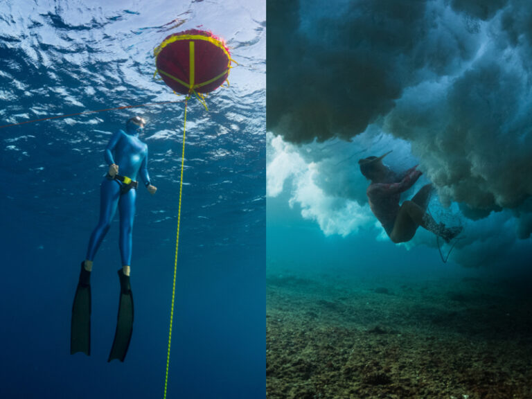 surfing hold down vs freedive breath hold